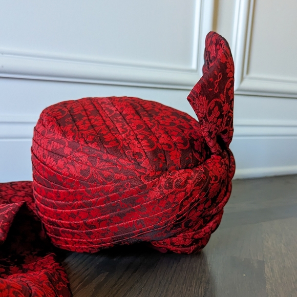 Deepak Fahad Men's Pakistani Indian Bollywood Style Groom Turban, Maroon - Picture 3 of 8